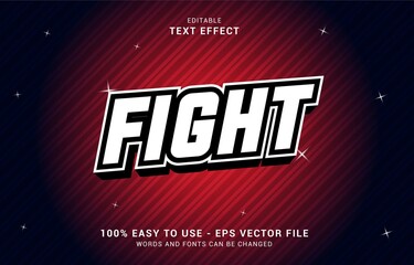 editable text effect, Fight style
