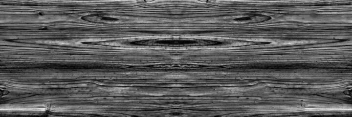 Old dark grey wood wall for seamless wood panorama background and texture.