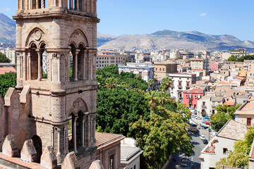Palermo, Sicily, Italy - View from the roof of The Cathedral at Palermo - 480168336