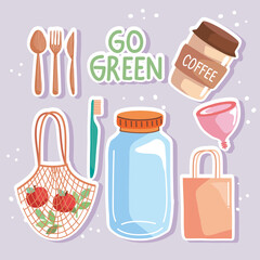 go green seven icons