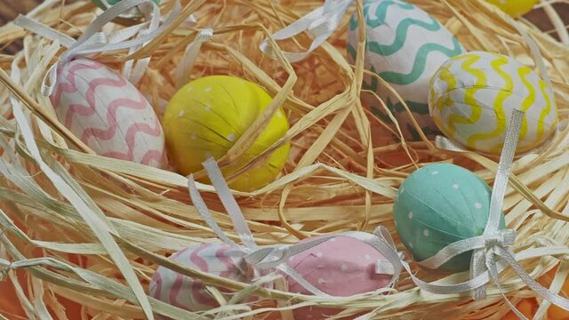 Happy Easter. Handmade paper easter eggs.