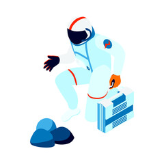 Astronaut Isometric Icon