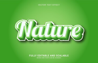 editable text effect, Nature style
