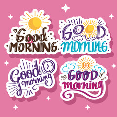 four good morning letterings