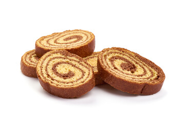 Sweet crackers, isolated on white background.