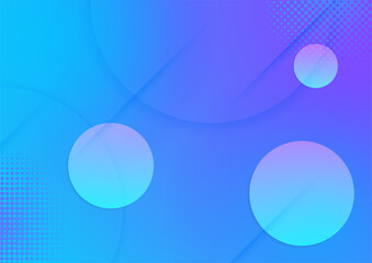 Creative vivid blue colorful abstract cover design template