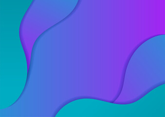 Gradient wavy pink blue colorful abstract cover design template