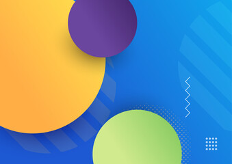 Modern annual repot blue purple yellow colorful abstract cover design template