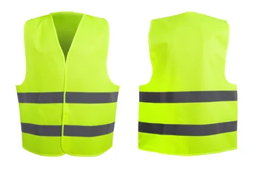 Foto op Canvas Safety warning signal vest with reflective stripes © Nataliiap