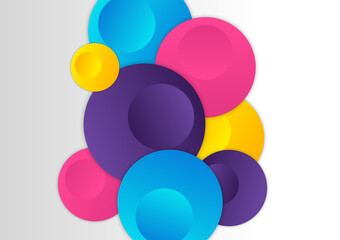 Gradient elegant blue pink colorful abstract cover design template