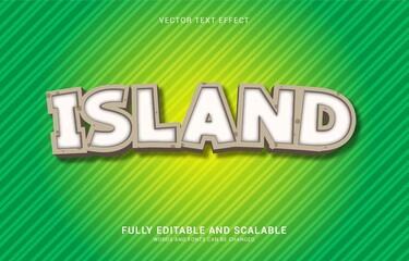 editable text effect, Island style