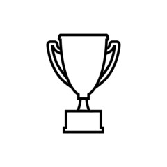 Award cup line icon, vector outline logo isolated on white background