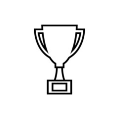 Award cup line icon, vector outline logo isolated on white background