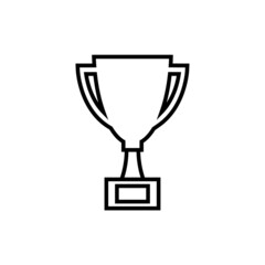 Award cup line icon, vector outline logo isolated on white background