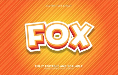 editable text effect, Fox style