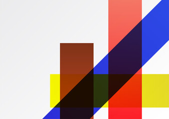 Minimalism Corporate red yellow blue colorful abstract cover design template