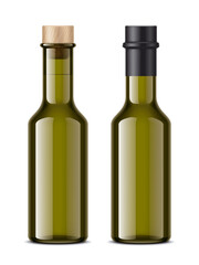 Color Glass Bottles on background. 