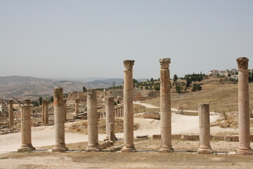 Fototapeta premium Ruine romaine de Jerash, Umm quais