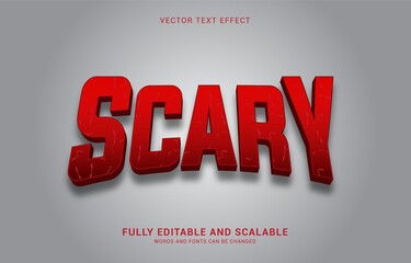 editable text effect, Scary style
