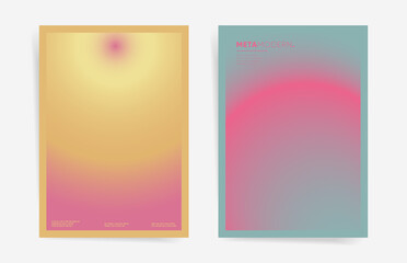 Gradient abstract art modern poster cover design. Brochure template layout with faded fancy contemporary gradient. Digital vector notebook or book aesthetic matte background.
