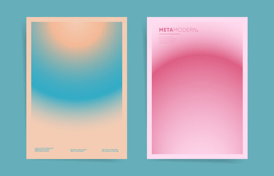 Gradient aesthetic art modern poster cover design. Brochure template layout with blurred circular decorative gradient. Digital vector notebook or book spring soft background.
