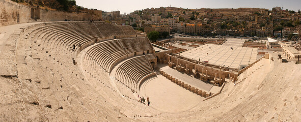 Panorama théâtre antique d'Amman – Jordanie - obrazy, fototapety, plakaty