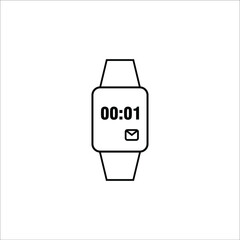 smart watch icon, vector, illustration