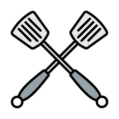 Crossed Frying Spatula