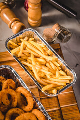 Follow @neropimePerfect Burger Classic Homemade Artisan Bacon Milk Shake Tomato Sauce Sausage Sweet Melted Cheese Onion Chicken Meat Shrimp Menu Gourmet on a Dark Backgroundntel