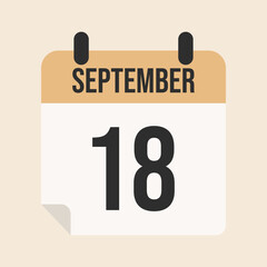 calendar page month of september 18