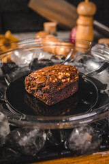 Follow @neropimePerfect Burger Classic Homemade Artisan Bacon Milk Shake Tomato Sauce Sausage Sweet Melted Cheese Onion Chicken Meat Shrimp Menu Gourmet on a Dark Backgroundntel