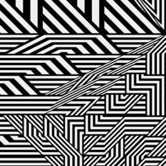 
Black and white pattern with asymmetrical elements .  Abstract geometric pattern.
Simple monochrome ornamental background. 