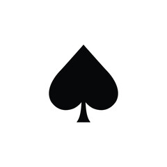 Fototapeta premium spades card suit icon vector. Poker, card game, casino symbol