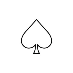 Fototapeta premium spades card suit icon vector. Poker, card game, casino symbol