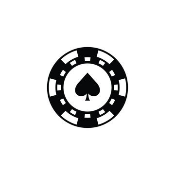 casino chip icon vector, gambling sign 