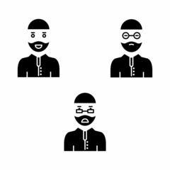 Muslim emoticon vector