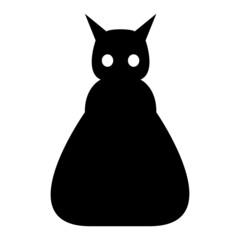black cat silhouette logo shape icon