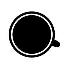 coffee cup icon on black