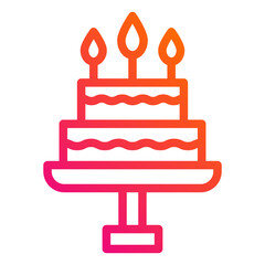 cake Vector Icon Design Illustration
