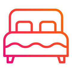 Double bed Vector Icon Design Illustration