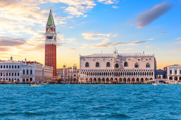 Fototapeta na wymiar Beautiful summer panorama of Venice lagoon, Italy
