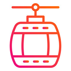 Cable Car Vector Icon Design Illustration