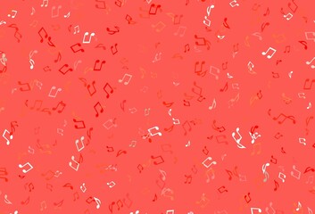 Light colorful vector backdrop with music notes.