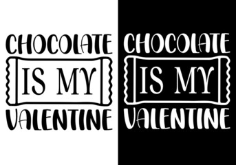 Obraz premium Happy Valentine's Day Typography T-Shirt Design.File Included:♦ 1 AI File ♦ 1 EPS File ♦ 1 SVG File ♦ 1 JPEG File ♦ 2 PNG File = Black & White color (300dpi) ♦ 4500 pixels x 5400 pixels File