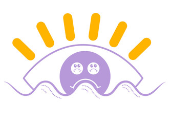 concept of a sad eye in emotions