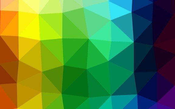 Light Multicolor, Rainbow vector low poly layout. © Dmitry