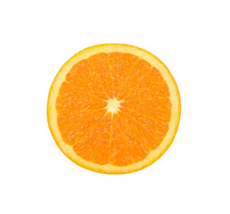 Orange slice isolated on white background.