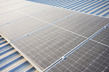 Dirty dust on the solar panel, Dust blocking off the sunlight exposure to reduce efficiency of...