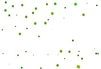 Light Green vector background with bubbles.