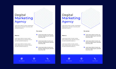 Digital marketing agency flayer design template